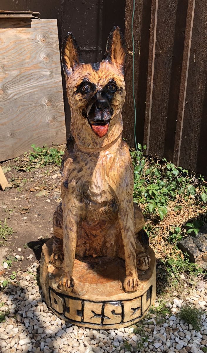 Custom Dog Carving
