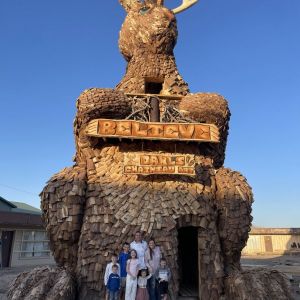 Jackalope Giant Sculpture in Wall, SD