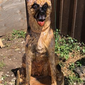 Custom Dog Carving